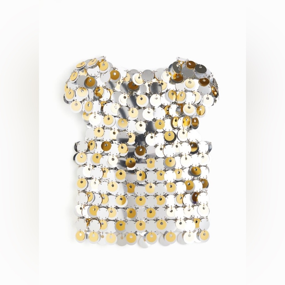 Rabanne H&M Sequin-Disc Top NEW SIZE M